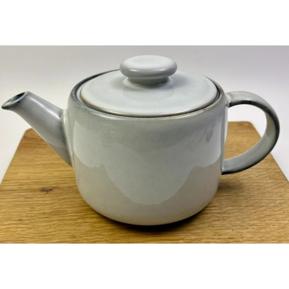 IKEA GLADELIG Gray Stoneware Teapot 1.3 Qt Scandinavian Modern